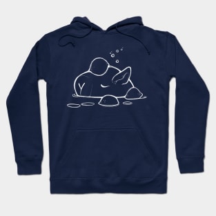 Capybara and Orange [White Lines] Hoodie